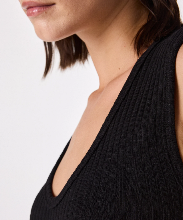 Charli V Tank- Black Charcoal