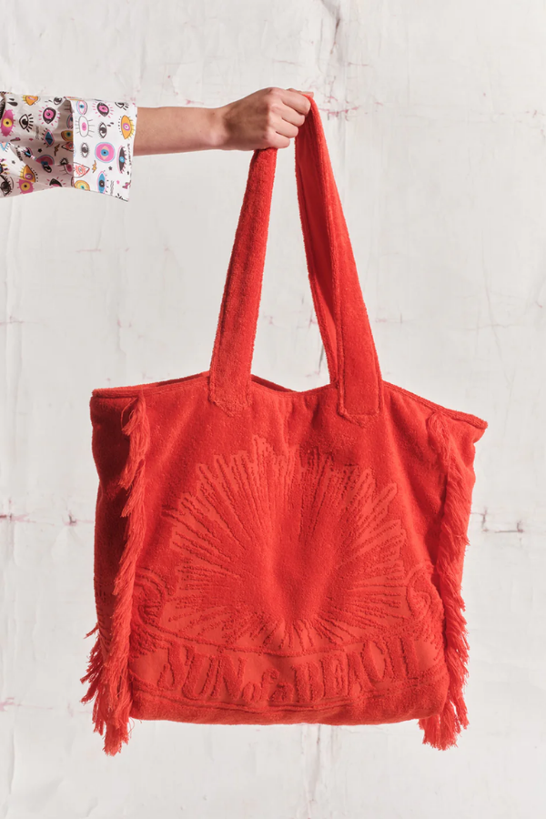 Terry Tote Beach Bag-Orange