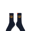 The Women's Pretzel Sock - Navy