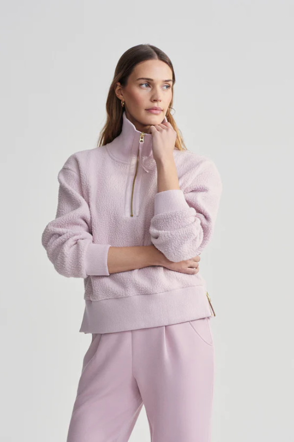 Roselle Half Zip Fleece- Burnished Lilac