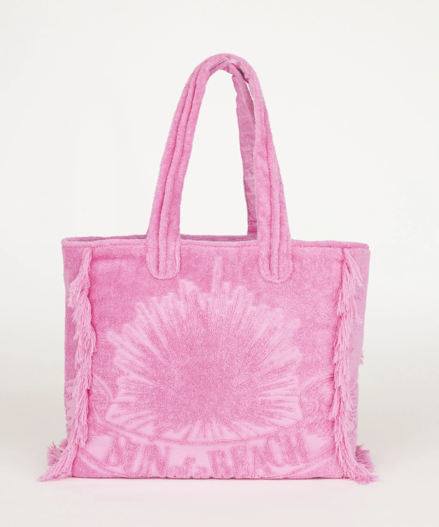 Terry Tote Beach Bag-Bubblegum
