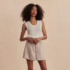 Ferns Open Knit Tank-Snow White