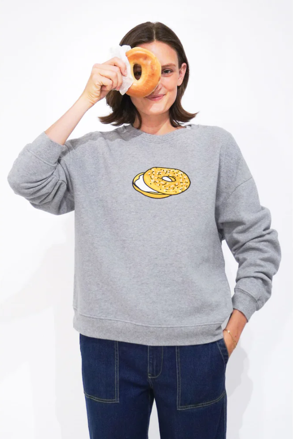 The Oversized Bagel Sweatshirt - Heather Grey