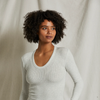 Whitney Sweater Rib U-Neck - Heather