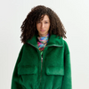 Genz Faux Fur Jacket - Dark Green