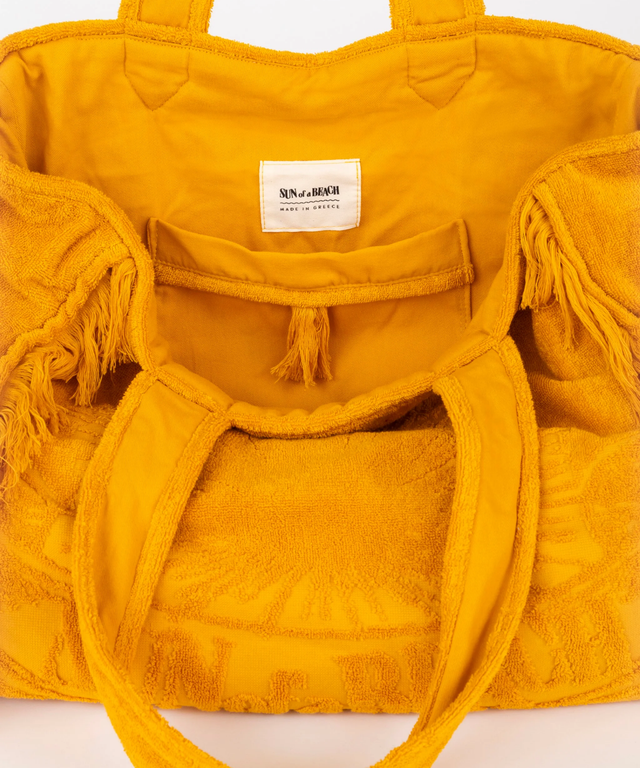 Terry Tote Beach Bag-Sunflower