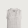 Ferns Open Knit Tank-Snow White