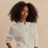 Bettina Textured Knit Jacket-Snow White