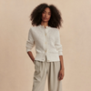Bettina Textured Knit Jacket-Snow White
