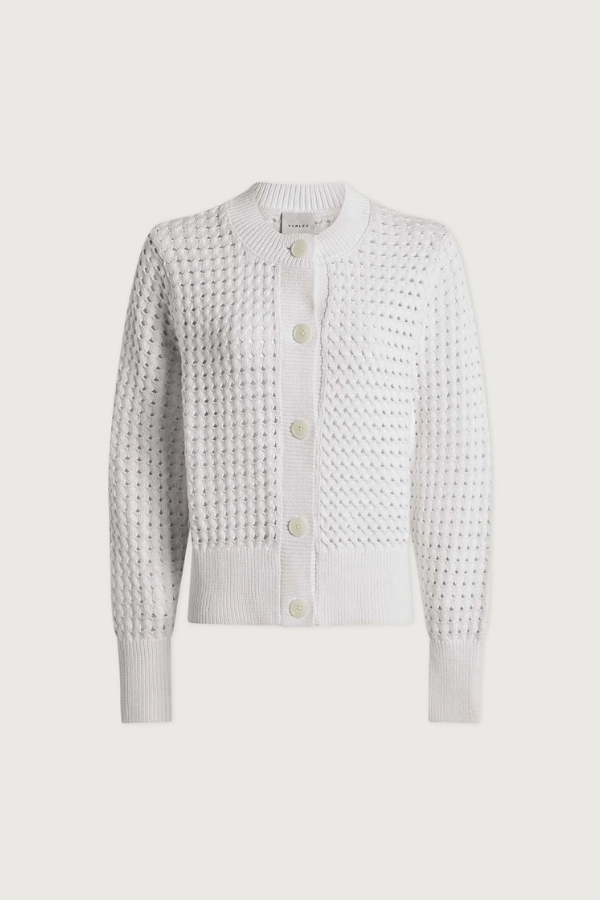 Bettina Textured Knit Jacket-Snow White