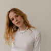 The Pointelle Long Sleeve - Powder