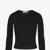 Long Sleeve Fitted Top Black