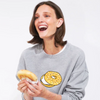 The Oversized Bagel Sweatshirt - Heather Grey