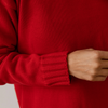 Cotton Cashmere Crewneck Sweater - Tomato