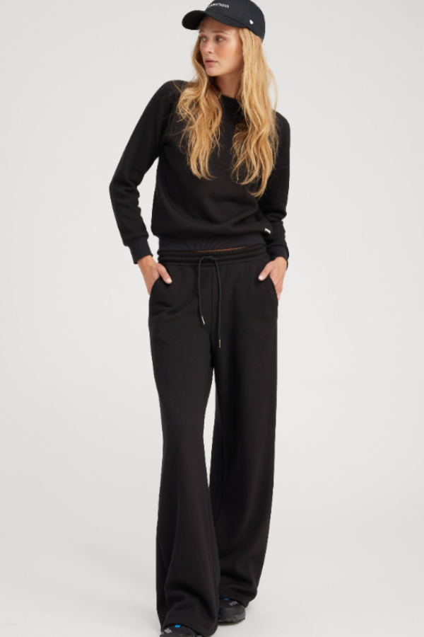 Shrunken Raglan Sweatshirt - Black
