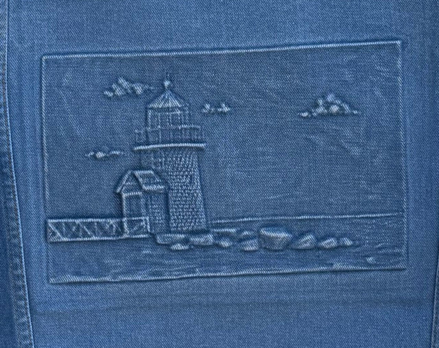 Embossed Denim Brant Point Lighthouse Jacket