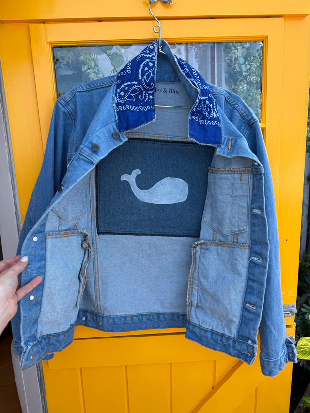 Embossed Denim Anchor Jacket
