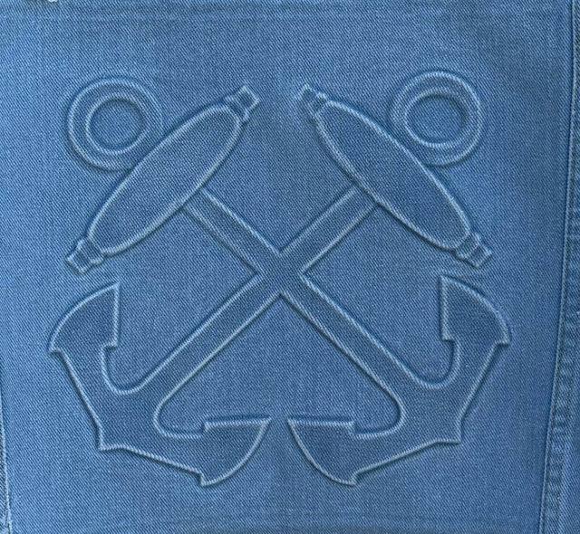 Embossed Denim Anchor Jacket
