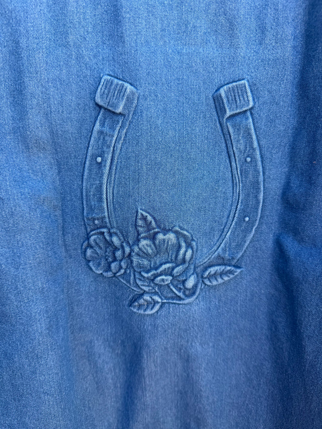 Lightweight Embossed Denim Horseshoe Shirt