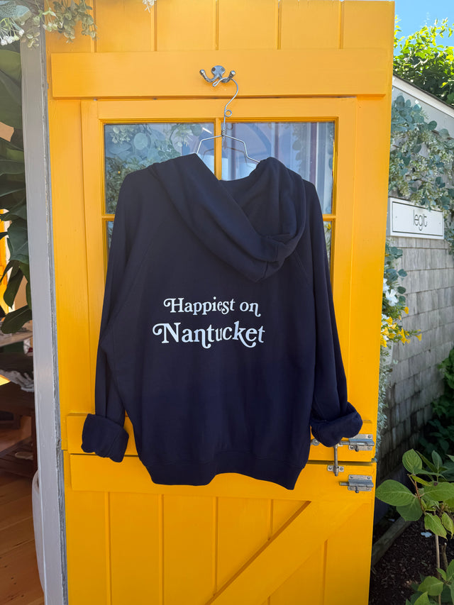 Happiest on Nantucket Hoodie - Navy