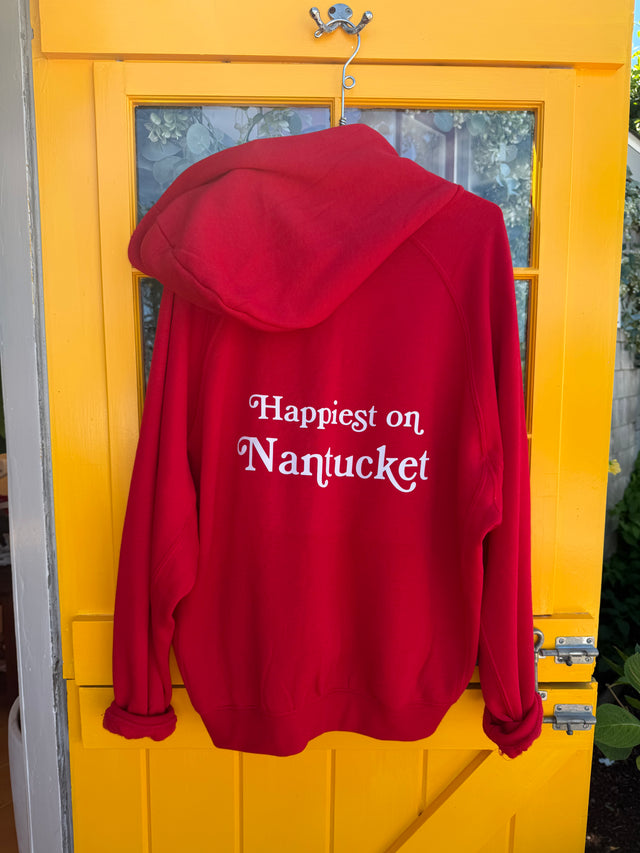 Happiest on Nantucket Hoodie - Red