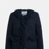 Iskra Fringed Jacket - Navy