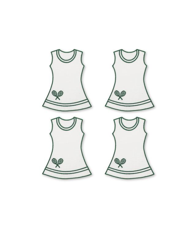 Tennis Dress Cocktail Napkins - Set of 4
