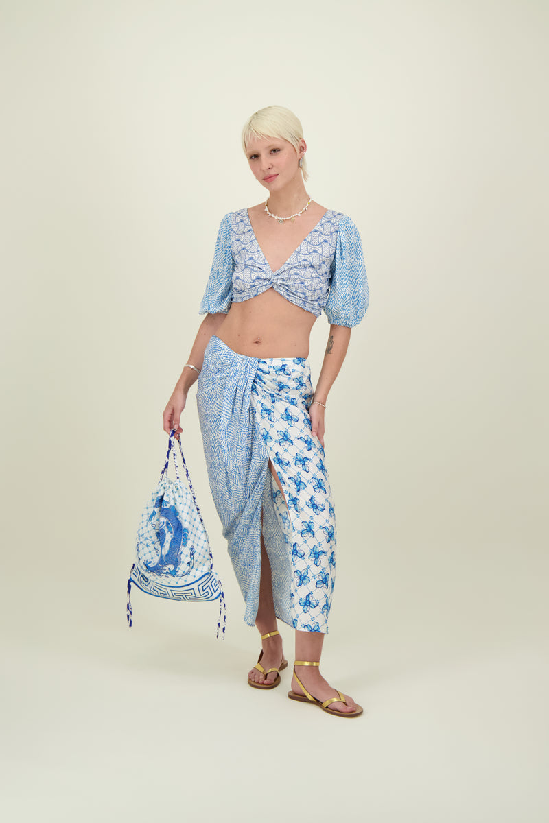 LUNA TIE FRONT SKIRT
