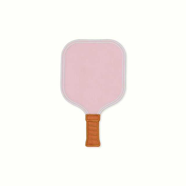 Pink Pickleball Paddle Linen Cocktail Napkins - Set of 4