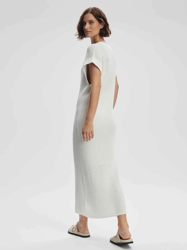 Cheston Relaxed Knit Dress - White