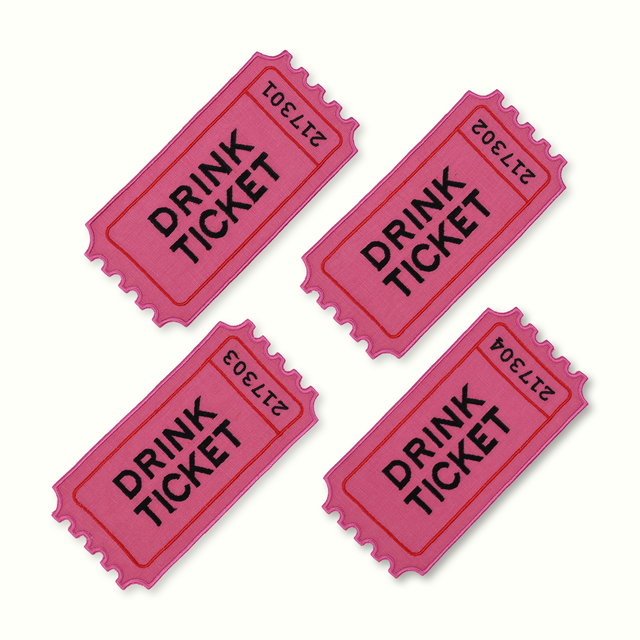 Drink Ticket Cocktail Napkins - Set of 4 - Shop Legit