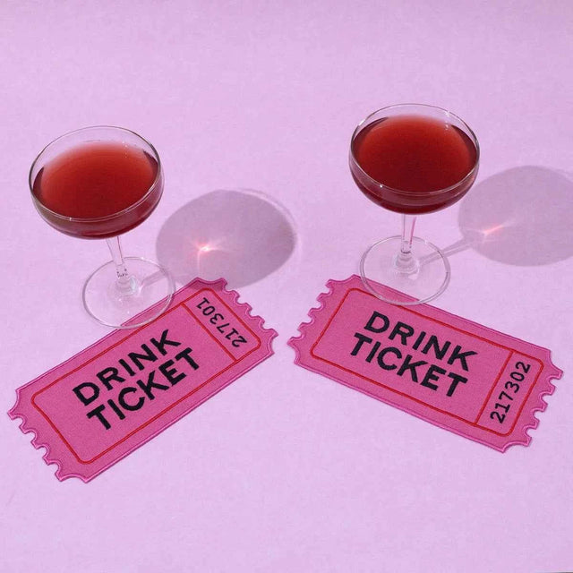 Drink Ticket Cocktail Napkins - Set of 4