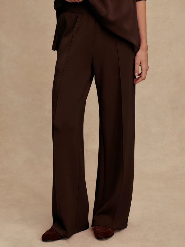 Wide Leg Pant 28 - Coffee Bean