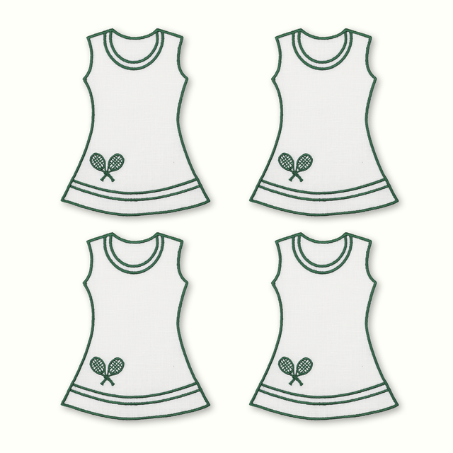 Tennis Dress Cocktail Napkins - Set of 4
