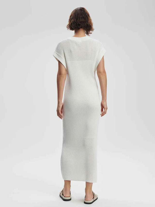 Cheston Relaxed Knit Dress - White