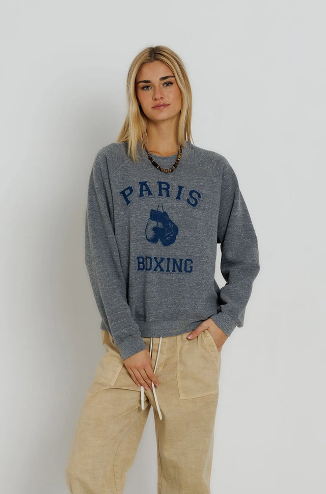 Paris Boxing Raglan Crew