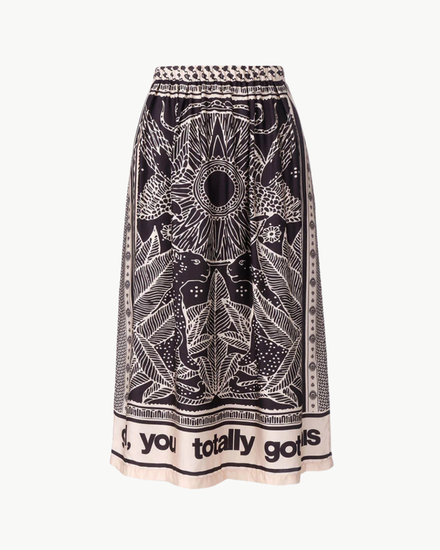 Rosalee Printed Skirt in Mystic