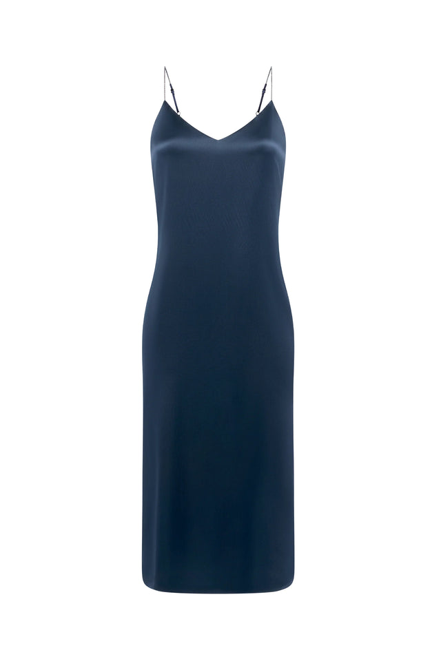 Sally Slip Dress in Navy