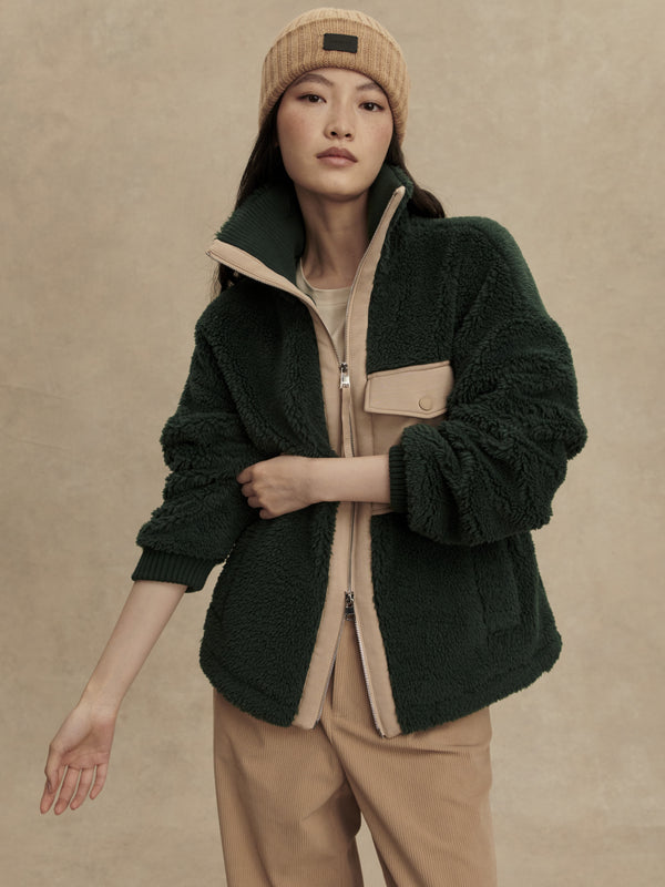 Lowell Sherpa Jacket - Pine