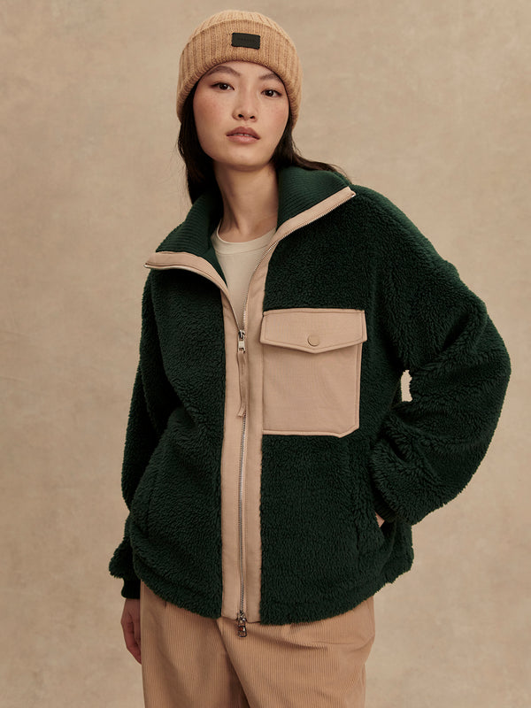 Lowell Sherpa Jacket - Pine