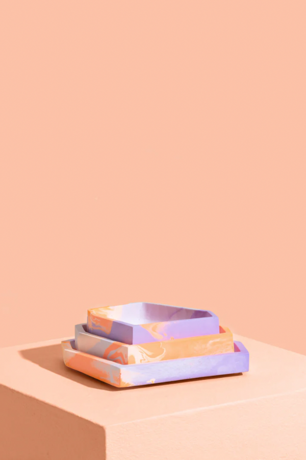 Nested Trays - Purple/Peach